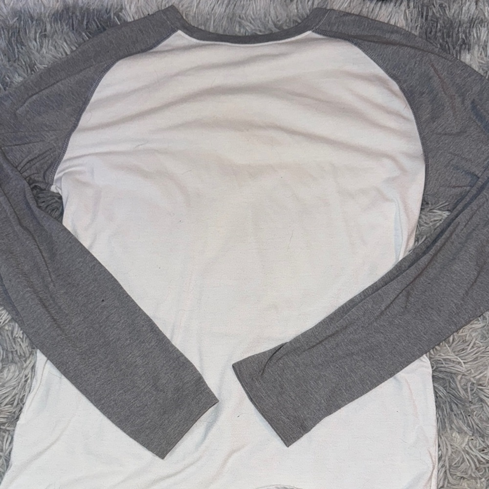 George Kids Long Sleeve Tee - Gray and White